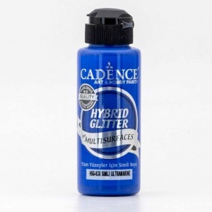 Краска акриловая Cadence Hybrid Glitter, цвет HG038 Ультрамарин синий, 120 мл